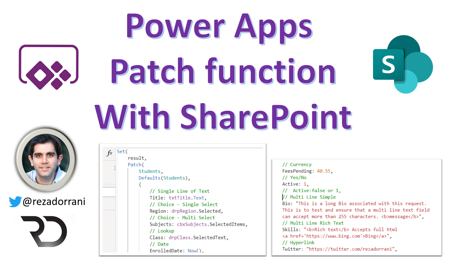 Power Apps Patch function with SharePoint
